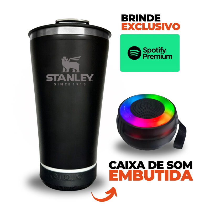 Copo Stanley + Caixa de Som Embutida (COMPRE 1 LEVE 2 + Brinde Exclusivo)