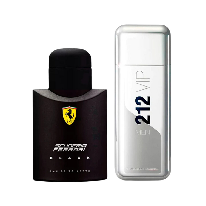 Combo de Perfumes Ferrari Black e 212 VIP NYC - Loja Online