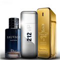 KIT 3 Perfumes Masculinos Importados (100 ml) - One Million, Sauvage Dior e 212 VIP Men [PAGUE 1 LEVE 3]