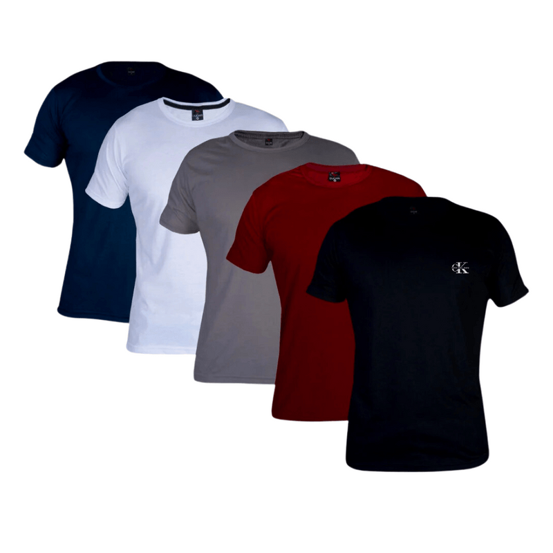 Kit 5 Camisetas Calvin Klein- Pague 3 e Leve +2 de Brinde - Loja Online