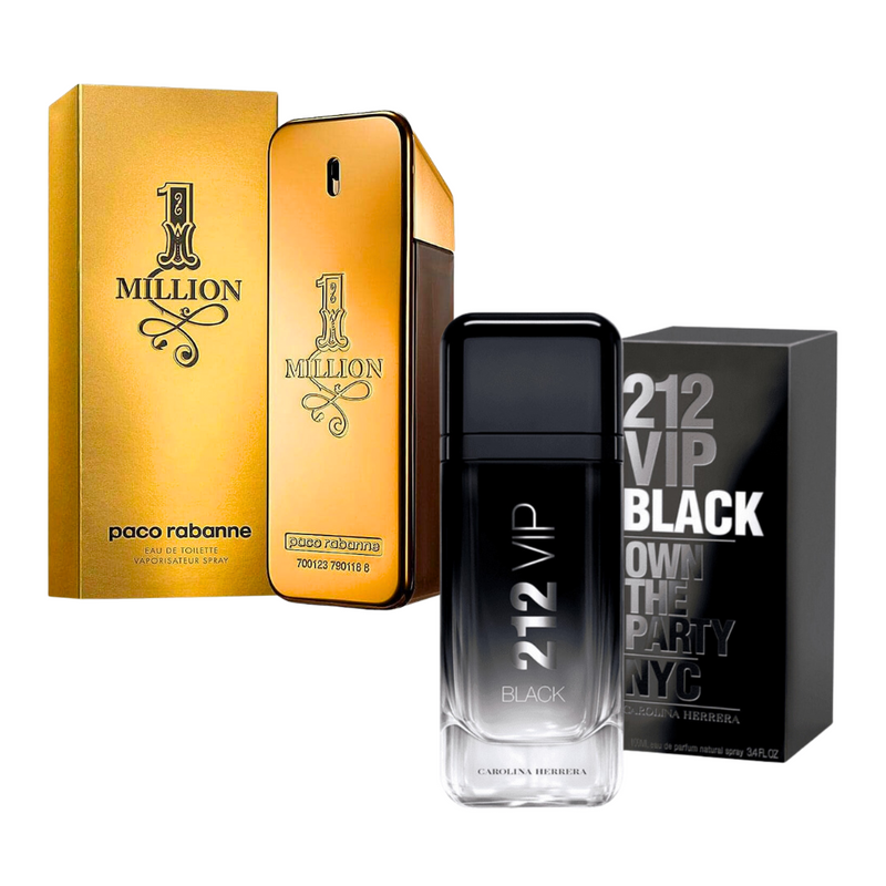 Combo de Perfumes - One Million + 212 VIP Black (QUEIMA DE ESTOQUE)